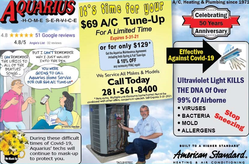 Aquarius Home Service Specials